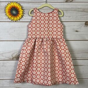 Janie and Jack girls 6 Formal Dress‎ Coral Floral Pattern Holiday Party Easter